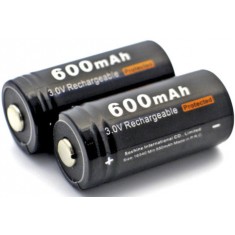 Аккумулятор Soshine LiFePO4 RCR123 Battery Protected 600mAh 3V